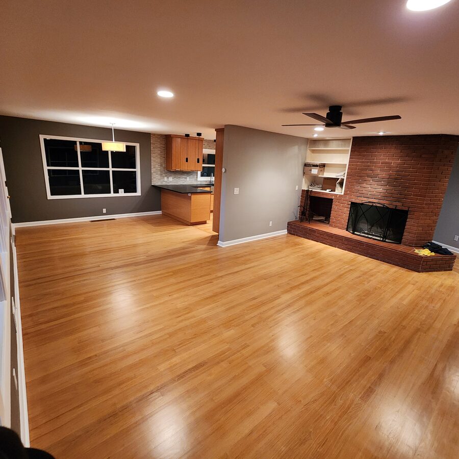 Hardwood flooring remodel by ArchAngel Construction Services