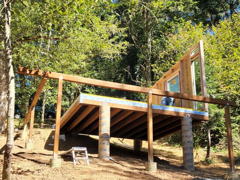 Post foundation platform under construction by ArchAngel Construction Services