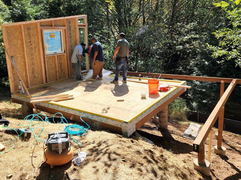 Post and pier foundation floor sheathing by ArchAngel Construction Services