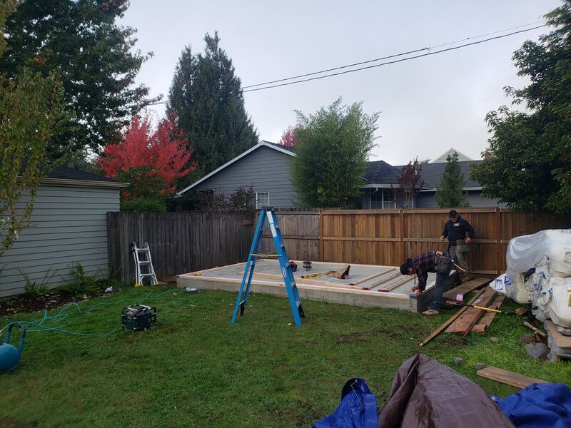 Foundation and post repair on a detached structure