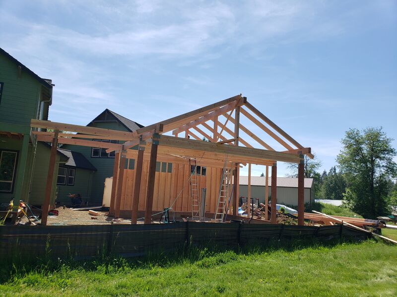 Covered patio structure, Portland, Oregon